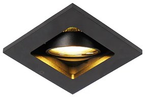 Spot integrat inteligent negru incl. WiFi GU10 reglabil - Qure