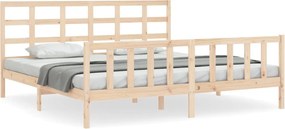 vidaXL Cadru de pat fără saltea, 160x200 cm, lemn masiv pin