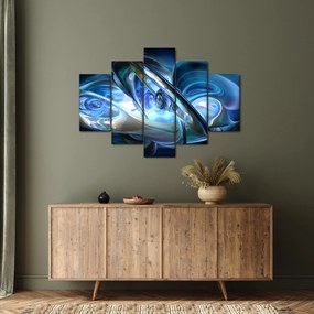 Tabloul fractalilor în albastru (150x105 cm)