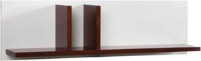 Poliță lemn masiv nuc Milan Alb-, 120 × 21,6 × 34 cm