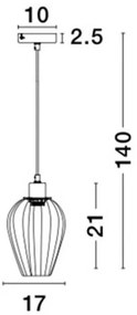 Lustra / Pendul design modern Sage negru NVL-8809701