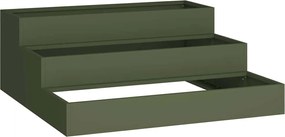 vidaXL Vază pentru Grădină Verde măsliniu 90 x 90 x 35 cm