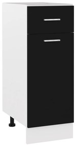 vidaXL Dulap inferior cu sertar “Lyon” negru 30 x 46 x 81,5 cm