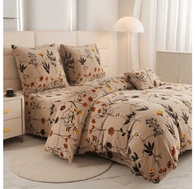 Lenjerie de pat din microplush HERBARIU bej Dimensiune lenjerie de pat: 2 buc 70 x 90 cm | 200 x 220 cm