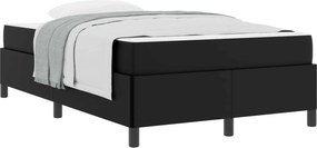 vidaXL Cadru de pat cu saltea Negru 120 x 200 cm țesătură