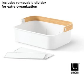 Organizator de baie alb din plastic Bellwood – Umbra