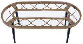 Set mobilier de grădină Arala (natural + bej + negru) (pentru 4 persoane). 1116234