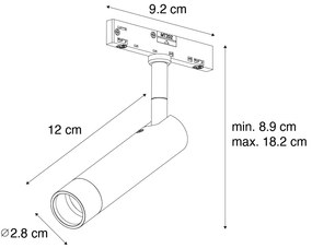 Spotlight modern alb pentru sistem de șine monofazat - Slimline Uzzy