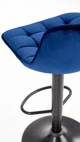 Scaun de bar H95 velvet bleumarin