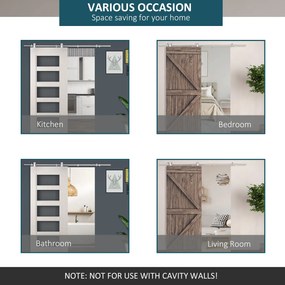 Pista pentru usa glisanta HOMCOM din otel cu kit de montare | Aosom RO