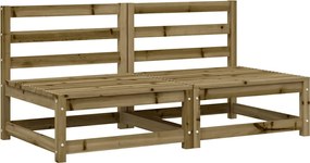 vidaXL Canapele grădină fără cotiere 2 buc. 70x70x67cm lemn pin tratat