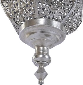 Lustră suspendată din metal, argintiu, 140 x 28 cm, „Loubressac”