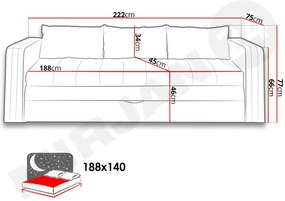 Canapea Vivienne  (limetă + negru)). 1123194