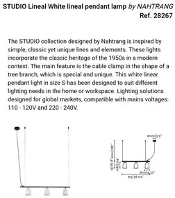 Lustra suspendata design modern Studio alb