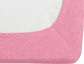 Cearsaf Frotir cu elastic EXCLUSIVE 90x200 cm roz