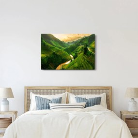 Tablou - Terase de orez Mu Cang Chai (90x60 cm)