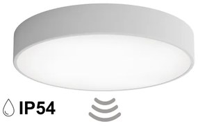 Plafonieră pentru baie CLEO cu senzor, 4 x E27, 24 W, 230 V, Ø 50 cm, IP54, gri