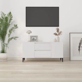 Comoda TV, alb, 102x44,5x50 cm, lemn prelucrat 1, Alb