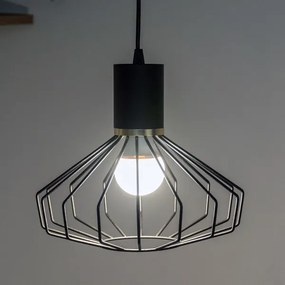 Lampă suspendată pe cablu SOLANO 1xE27/15W/230V negru/auriu