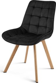 Scaun de masa SORIA VELVET, neagra