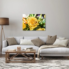 Tablou pe sticlă cu trandafir (70x50 cm)