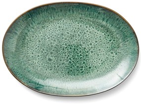 Farfurie verde/neagră pentru servire din gresie Gastro Green/Black – Bitz