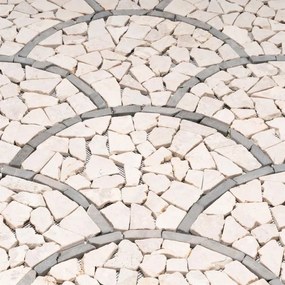 Mozaic din piatră naturală, evantai, bej, 0,98 m²