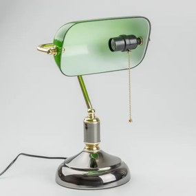 Brilagi - Lampă de birou BANK OFFICE 1xE27/60W/230V negru/auriu/verde