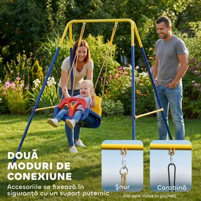 AIYAPLAY Cadru pentru Leagăn de Grădină din Oțel, Anti-UV, Gri | Aosom Romania