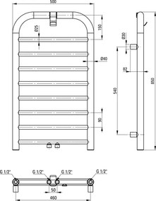 Silia Calorifer baie - înălțime 85 cm AGI_NG31