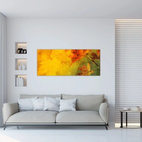 Tablou - Frunze de toamnă (120x50 cm)