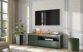 Comodă TV lemn masiv Jardon Grafit, 181 × 49 × 61 cm