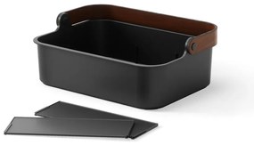 Organizator de baie negru din plastic reciclat Bellwood – Umbra