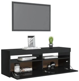 Comoda TV cu lumini LED, negru extralucios, 120x35x40 cm 1, negru foarte lucios, 120 x 35 x 40 cm