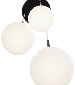 Lustra cu 3 pendule design modern Basic form negru