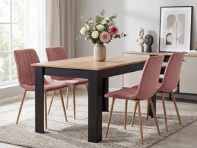 Scaun din catifea roz LAVA