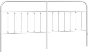 vidaXL Tăblie de pat de schimb metalică, alb, 193 cm