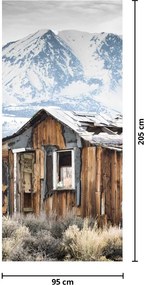 Fototapet pentru ușă - Căsuță din munți (95x205cm)