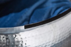 Masuta auxiliara design unicat Orient Storage 70cm, argintiu