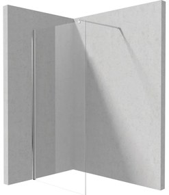 Paravan dus walk-in sticla securizata 100x200 cm crom Deante Kerria Plus 1000x2000 mm, Crom lucios