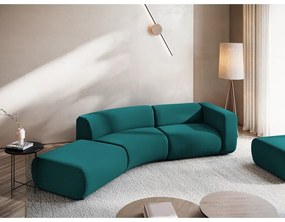 Șezlong turcoaz cu tapițerie din catifea (cu colț pe partea stângă) Ekahi – Makamii