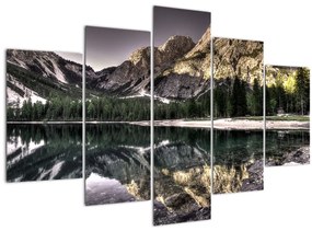 Tablou cu lac montan (150x105 cm)
