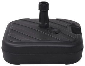 vidaXL Suport de umbrelă, negru, 24 L, umplere cu nisip/apă