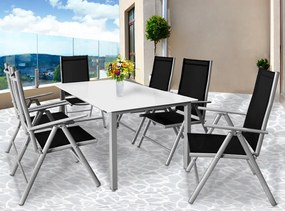 Deuba Set de grădină Bern 1+6 din aluminiu - argintiu