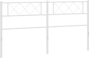 vidaXL Tăblie de pat de schimb metalică, alb, 193 cm