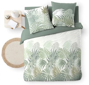 Lenjerie de pat verde din bumbac pentru pat dublu, extinsă 240x220 cm Nymea – douceur d'intérieur