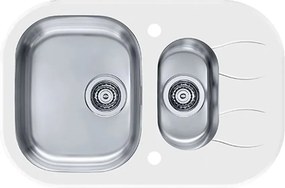 Chiuveta inox Alveus Wave 30 inox - alb 76x50 cm