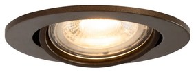 Set de 6 spoturi moderne încastrate, bronz închis, orientabile - Cisco
