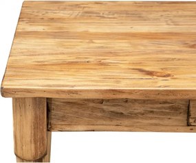 Masa fixa, L120 80 H80 cm, cu sertar, lemn masiv natur antic