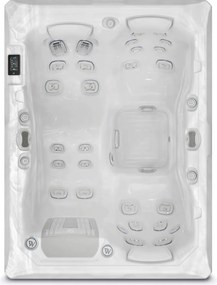 Minipiscina jacuzzi 3 persoane 32 jeturi hidromasaj, WiFi, sistem audio, 160 x 215 cm, Wellis Teide Life Deluxe